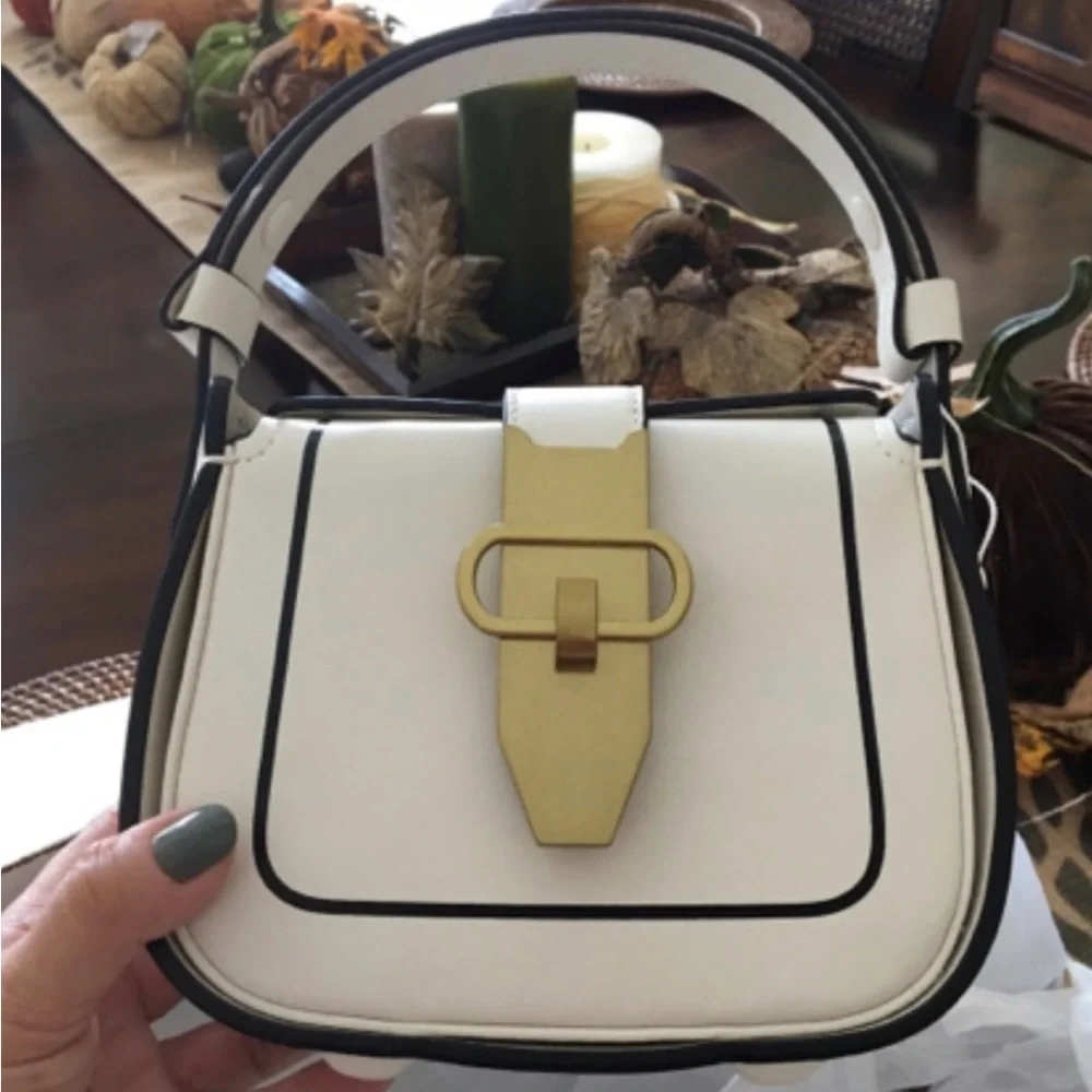 Tory Burch Mini Lock Runway Handbag with Gold Accent
